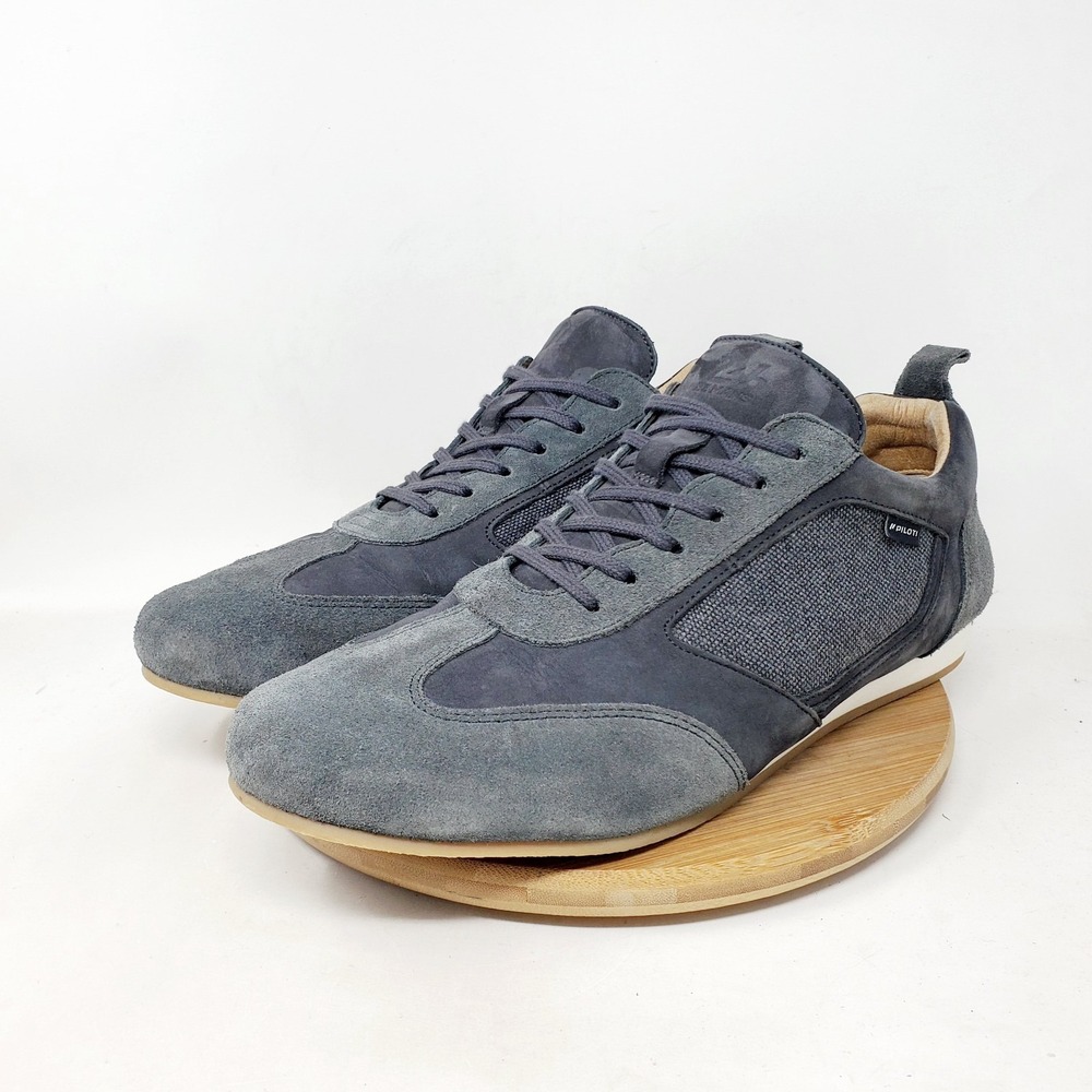 Piloti Endurance Shoes Mens 10.5 Grey Suede Leather Le Mans Driving Sneaker